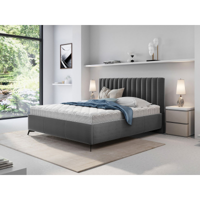 Manželská posteľ s úložným priestorom 160x200 TANIX - šedá