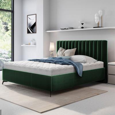 Manželská posteľ s úložným priestorom 160x200 TANIX - zelená