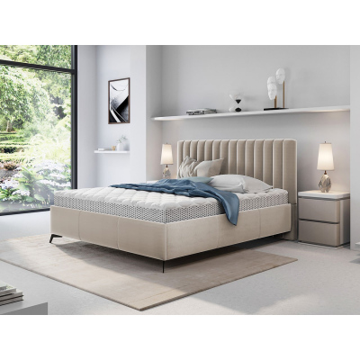 Manželská posteľ s úložným priestorom 140x200 TANIX - béžová