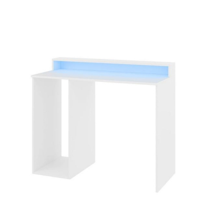 Počítačový stôl s LED osvetlením PACHO 2 - biely