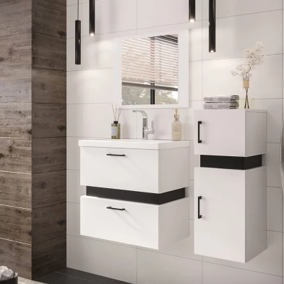 Kúpeľňový set s umývadlom LERA 4 - biely / čierny