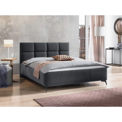 Manželská posteľ s úložným priestorom 180x200 TERCEIRA - šedá