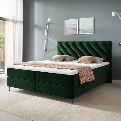 Kontinentálna manželská posteľ 180x200 SATURNIN - zelená