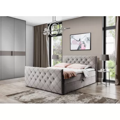 Boxspringová posteľ LENKA - 180x200, cappucino + topper ZDARMA