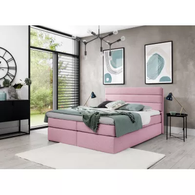 Kontinentálna posteľ ADRIENA - 140x200, ružová + topper ZDARMA