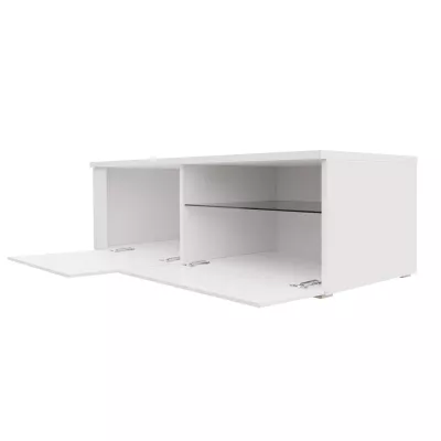 Stolík pod televíziu KIERA 1P - šírka 100 cm, biely / šedý