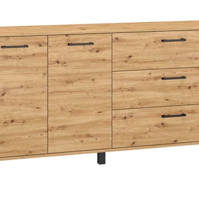 Komoda s dvierkami a šuplíkmi BEDA - dub artisan