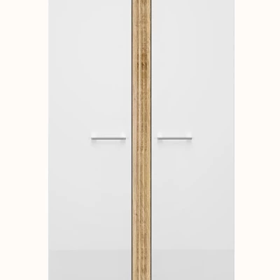 Dvojdverová šatníková skriňa ALIZA - šírka 92 cm, dub castello / biela