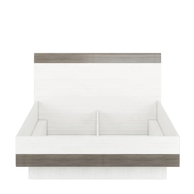 Dvojlôžková posteľ ILKO 140x200 - biela borovica / new grey