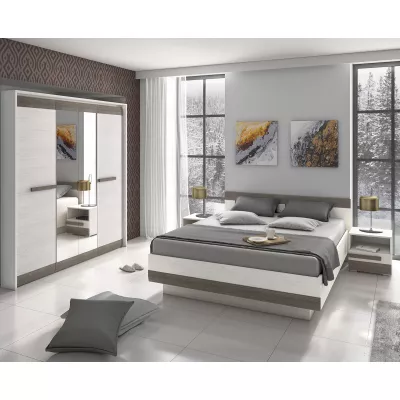 Dvojlôžková posteľ ILKO 160x200 - biela borovica / new grey