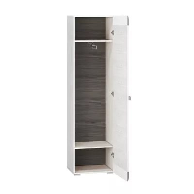 Úzka skriňa ILKO - šírka 55 cm, biela borovica / new grey