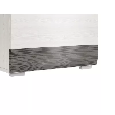 Úzka skriňa ILKO - šírka 55 cm, biela borovica / new grey