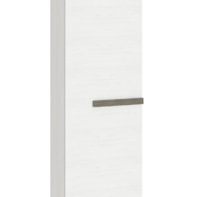 Úzka skriňa ILKO - šírka 55 cm, biela borovica / new grey