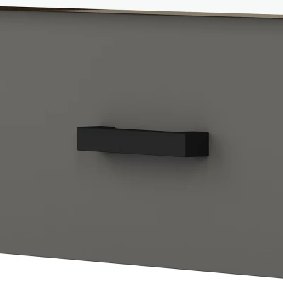 Jednolôžková posteľ KARIS 90x200 - biela / antracit / dub artisan