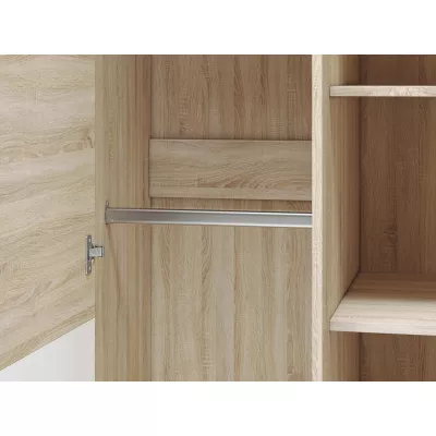 Šatníková skriňa KAELA - šírka 92 cm, svetlý dub sonoma / sonoma hľuzovka