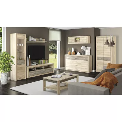 Šatníková skriňa KAELA - šírka 92 cm, svetlý dub sonoma / sonoma hľuzovka