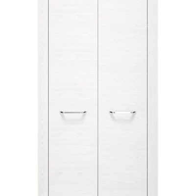 Šatníková skriňa DERIKA - šírka 92 cm, biela borovica