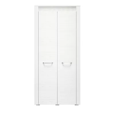 Šatníková skriňa DERIKA - šírka 92 cm, biela borovica