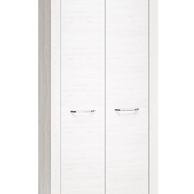 Šatníková skriňa DERIKA - šírka 92 cm, biela borovica
