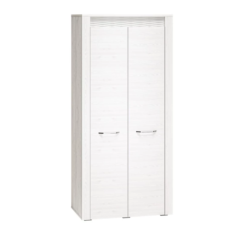Šatníková skriňa DERIKA - šírka 92 cm, biela borovica