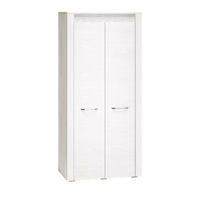 Šatníková skriňa DERIKA - šírka 92 cm, biela borovica