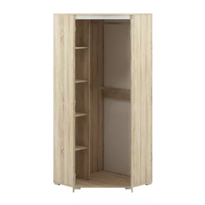Rohová skriňa GVENDA - šírka 82 cm, svetlý dub sonoma