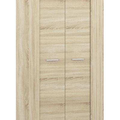 Rohová skriňa GVENDA - šírka 82 cm, svetlý dub sonoma