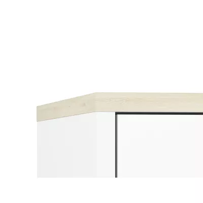 Šatníková skriňa CHAJA - šírka 117 cm, biela / buk fjord