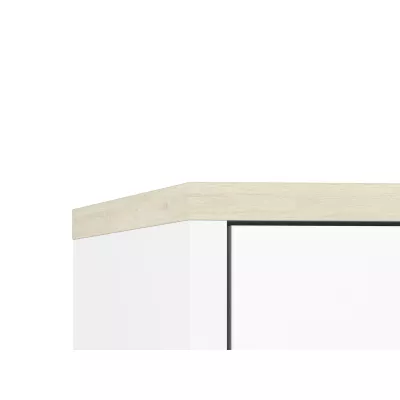 Šatníková skriňa CHAJA - šírka 80 cm, biela / buk fjord