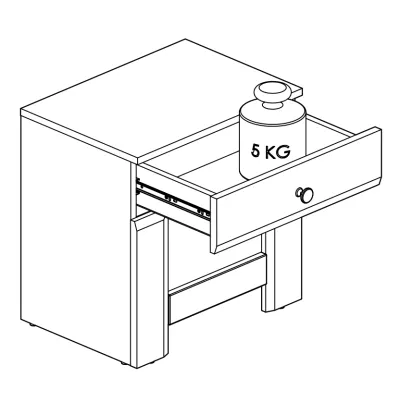 Nočný stolík so šuplíkom CARYS - biely