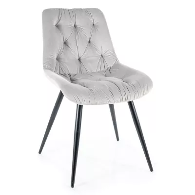 Čalúnená stolička NUTALA - čierna / svetlo šedá