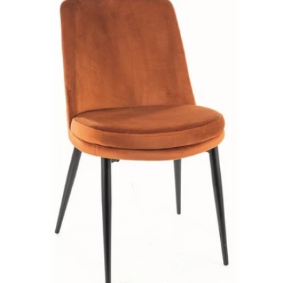 Jedálenská stolička LAYLA - čierna / škoricová