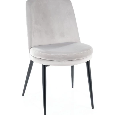 Jedálenská stolička LAYLA - čierna / svetlo šedá