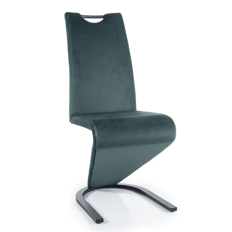 Štýlová jedálenská stolička GALIANA - čierna / zelená