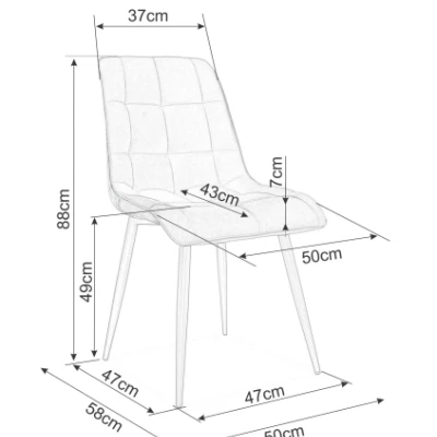 Jedálenská stolička LYA 4 - zelená / dub