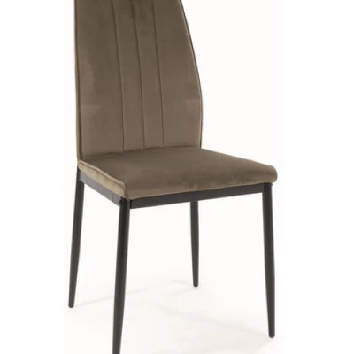 Čalúnená stolička BRITA - olivová / čierna