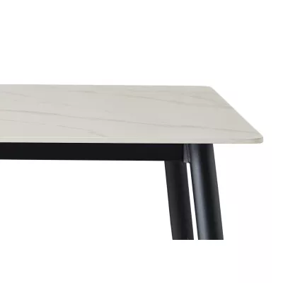 Jedálenský stôl JUSEF - 130x70, biely / čierny