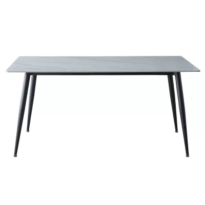 Jedálenský stôl JUSEF - 160x90, biely / čierny