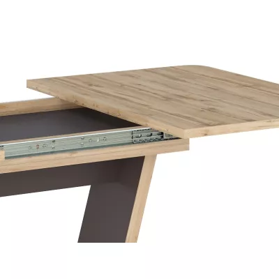 Rozkladací jedálenský stôl ILIAS - dub wotan / hnedý