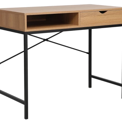 Písací stôl ADARE - dub / čierny