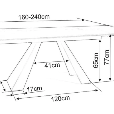 Rozkladací jedálenský stôl GEDEON 1 - 160x90, tyrkysový / matný čierny