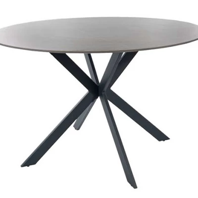 Okrúhly jedálenský stôl KAMILO - šedý / čierny