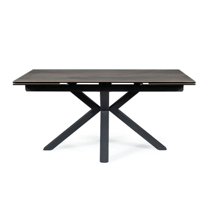 Rozkladací jedálenský stôl AXEL - hnedý / čierny