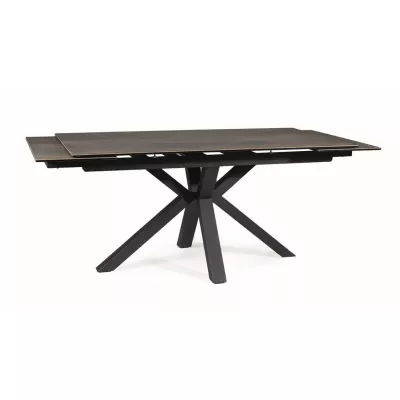 Rozkladací jedálenský stôl AXEL - hnedý / čierny