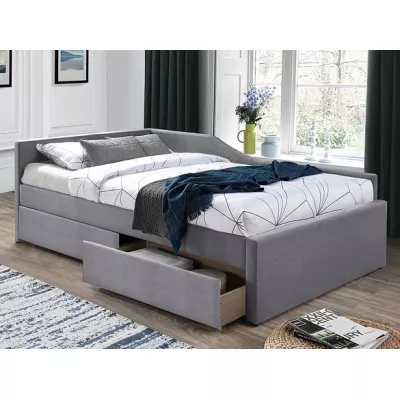Čalúnená jednolôžková posteľ TULIA - 120x200 cm, šedá