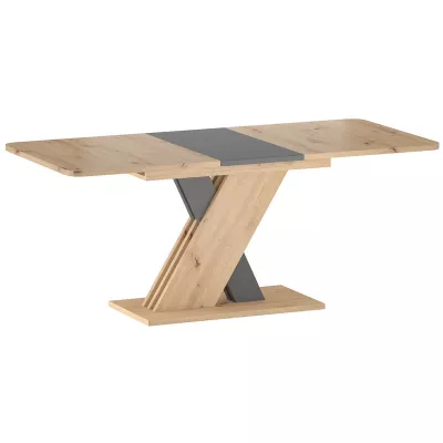 Rozkladací jedálenský stôl NICASIO - dub artisan / antracit