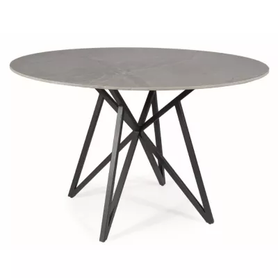 Dizajnový okrúhly stôl HOLGER - šedý / čierny