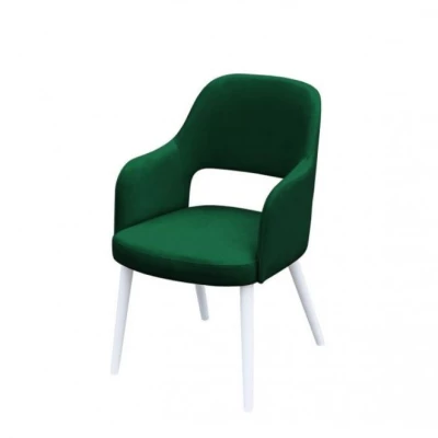 Čalúnená jedálenská stolička MOVILE 52 - biela / zelená
