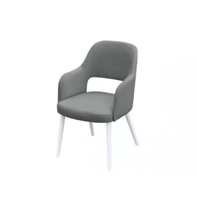Čalúnená jedálenská stolička MOVILE 52 - biela / šedá