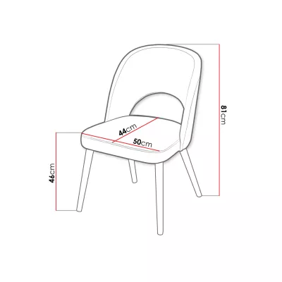 Stolička do kuchyne MOVILE 51 - buk / červená